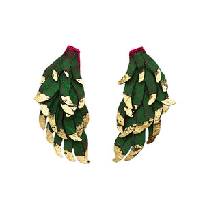 Into The Woods Silk Earrings