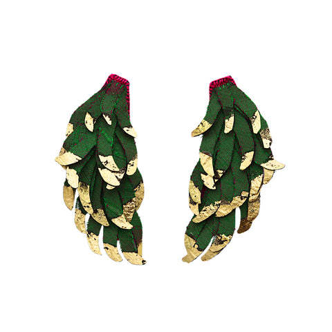 Into The Woods Silk Earrings