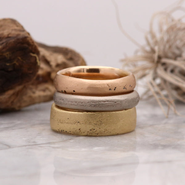 18ct Rose Gold 5mm Sandcast Wedding Ring