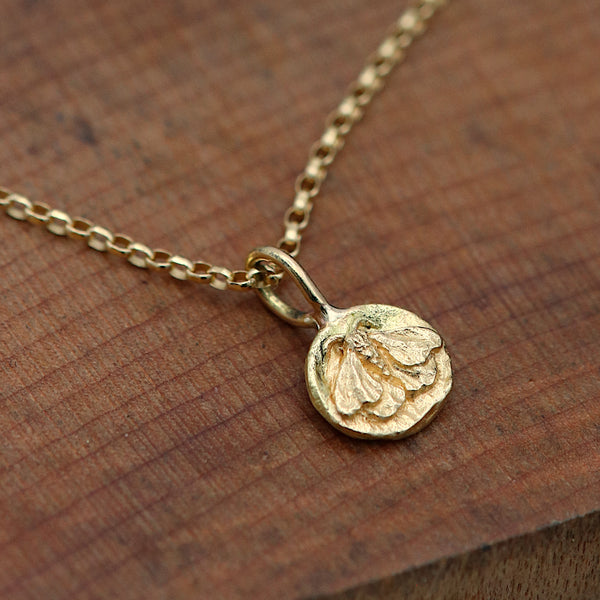 Tiny 18ct Gold Moth Pendant