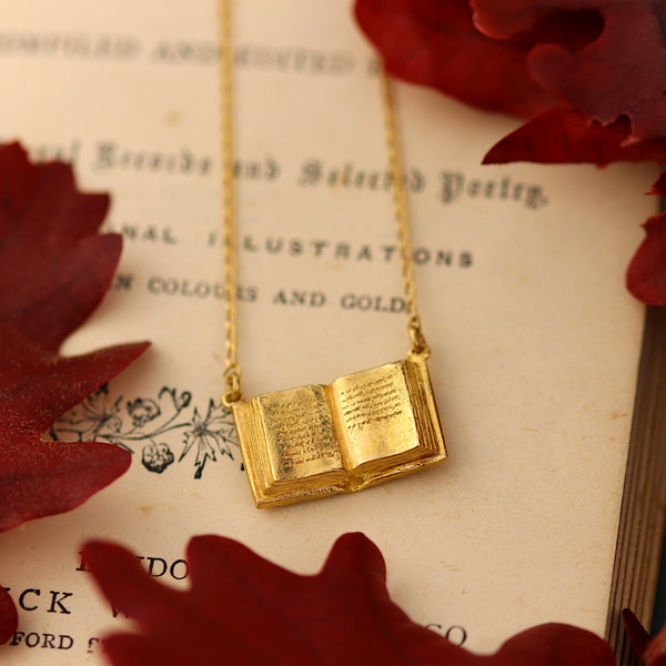 Open Book Necklace