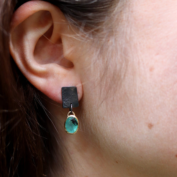 DUALITY Peruvian Opal Earrings by Lucy Spink