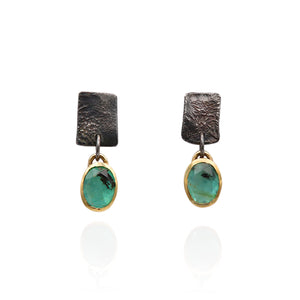 DUALITY Peruvian Opal Earrings by Lucy Spink