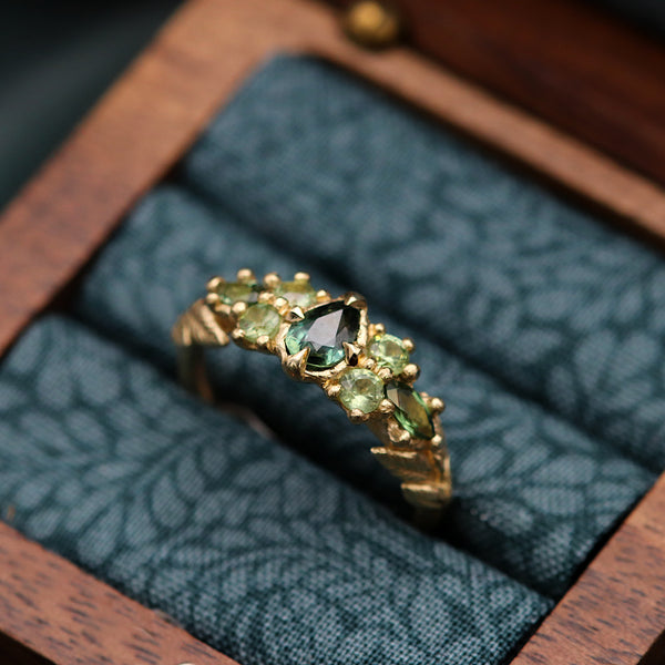 Gold Sylvan Glade Ring With Sapphires