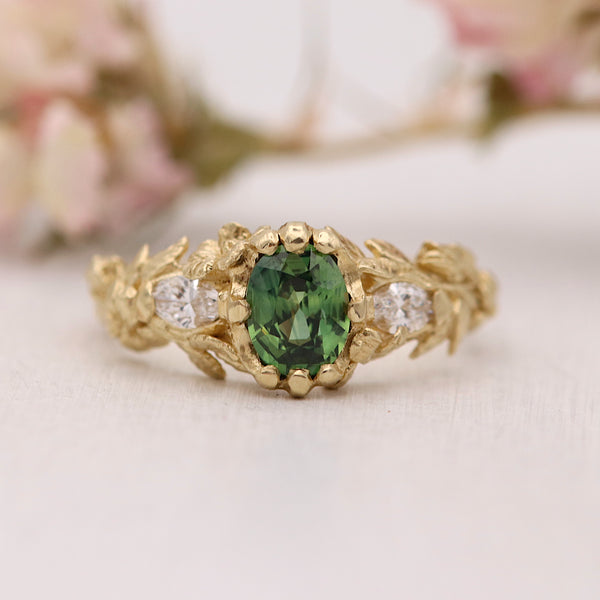 Hibiscus Sapphire Ring