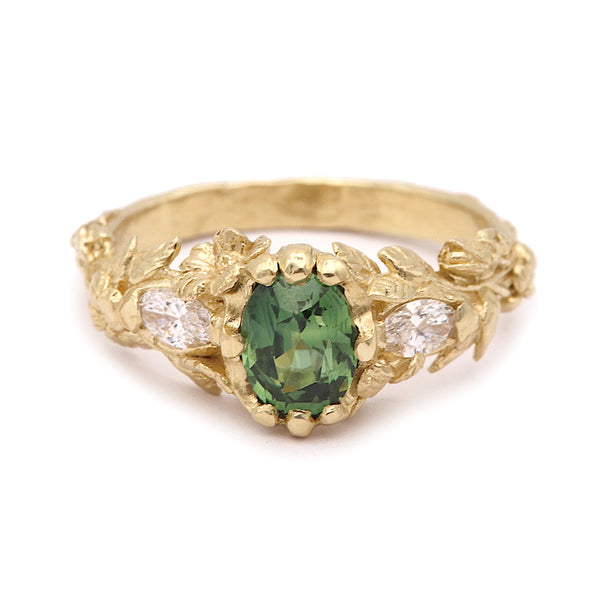 Hibiscus Sapphire Ring