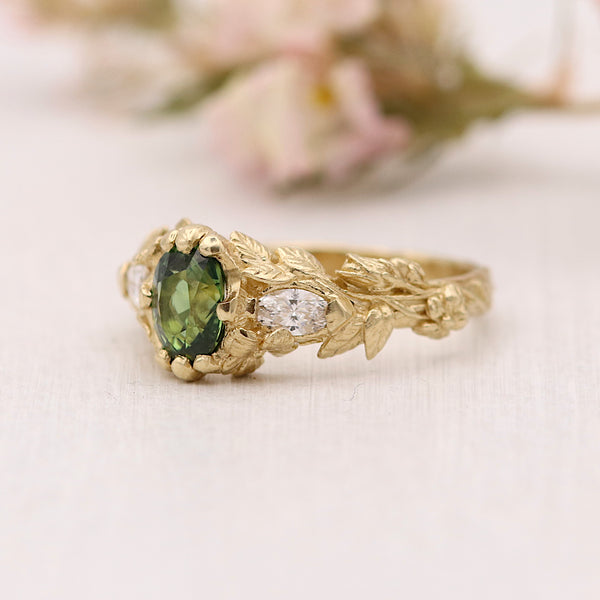 Hibiscus Sapphire Ring