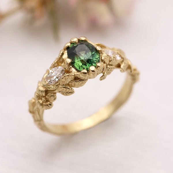 Hibiscus Sapphire Ring