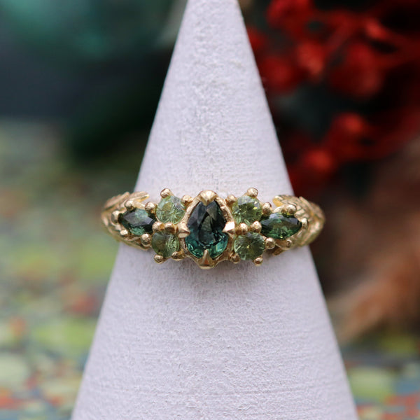 Gold Sylvan Glade Ring With Sapphires