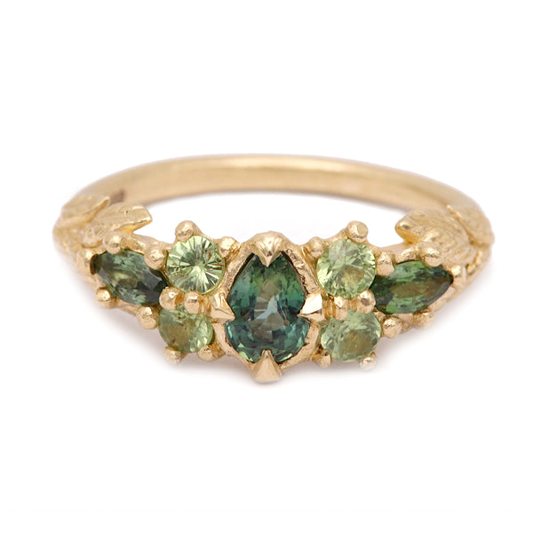 Gold Sylvan Glade Ring With Sapphires