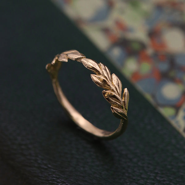 Gold Laurel Ring
