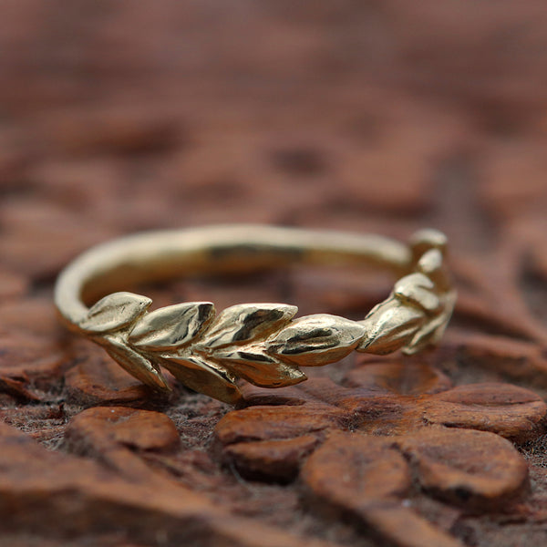 Gold Laurel Ring