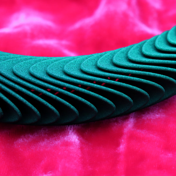 Green Blue Collar Wave Necklace