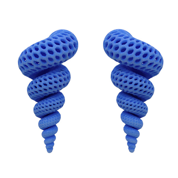 Midi Cyan Cone Shell Earrings