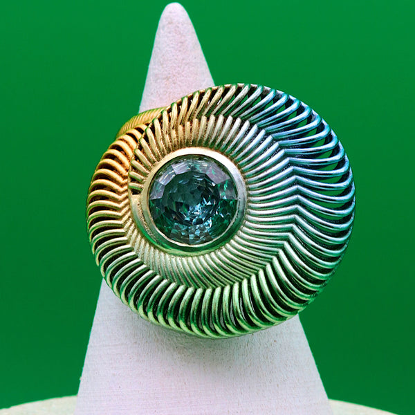 Topaz Ripple Art Ring
