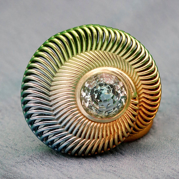 Topaz Ripple Art Ring