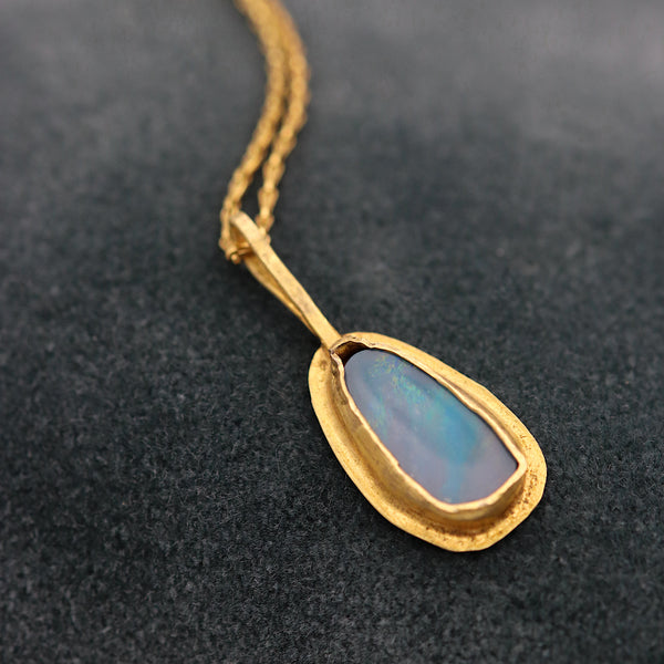 Golden Opal Drop Pendant