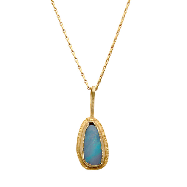 Golden Opal Drop Pendant