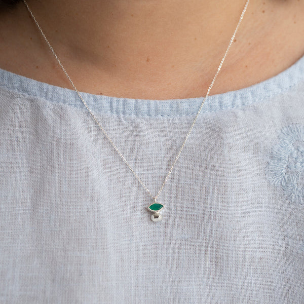 Green Onyx Gea Marquise Necklace