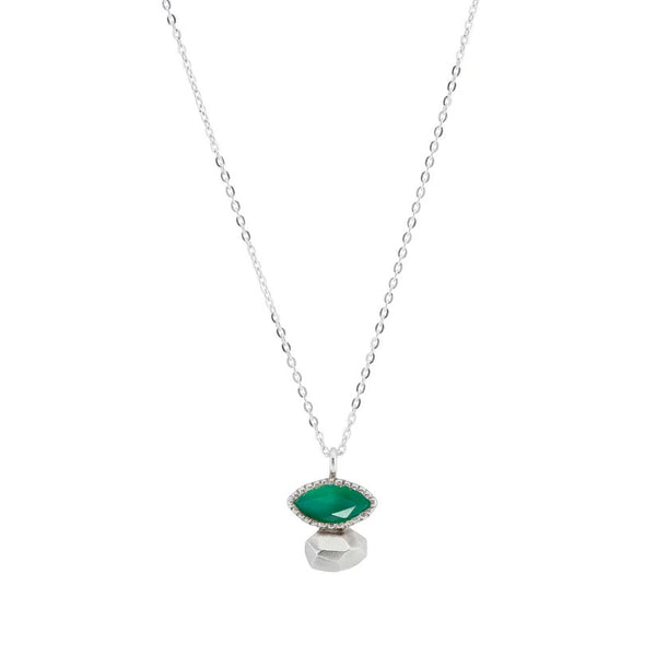 Green Onyx Gea Marquise Necklace