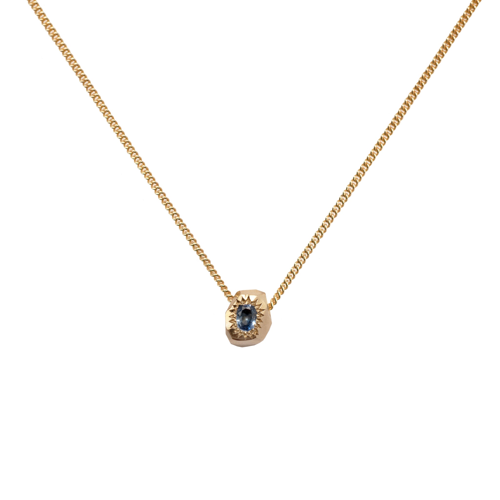 Gea Blue Sapphire Necklace