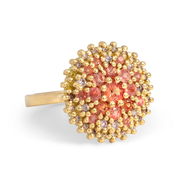 Katherine Padparadscha Sapphire Cocktail Ring