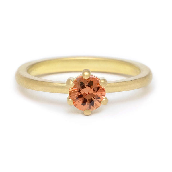 Simone Red Sapphire Solitaire Ring