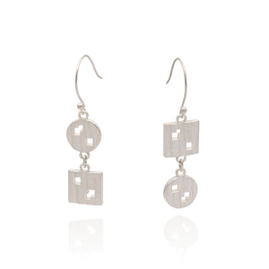 DUALITY Fu(Na)Ture Silver Earrings by Michael Lin