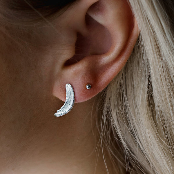 Mini Golden Brushstroke Earrings