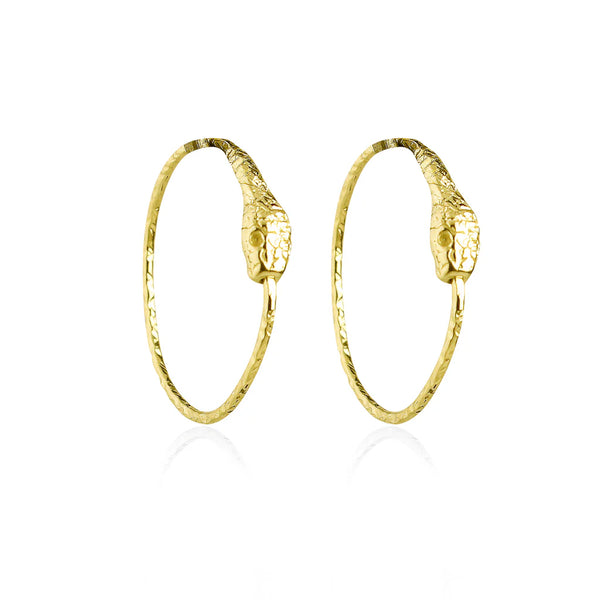 Ouroboros Snake Hoop Earrings