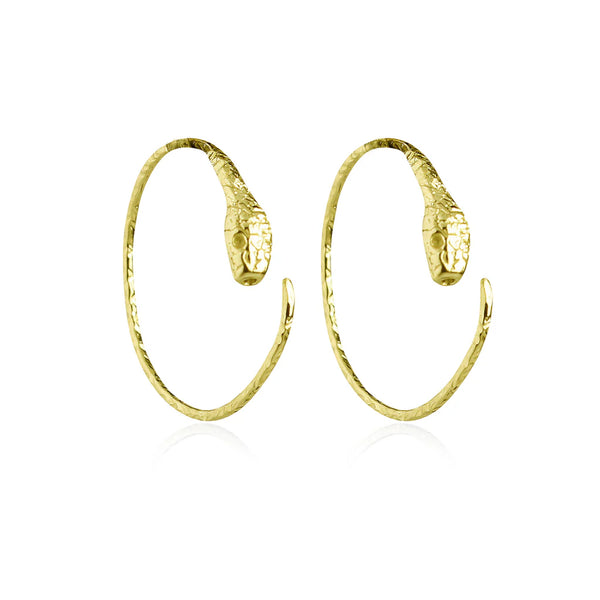 Ouroboros Snake Hoop Earrings