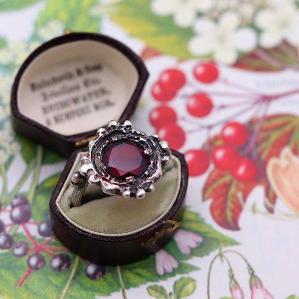 Garnet Picture Frame Ring