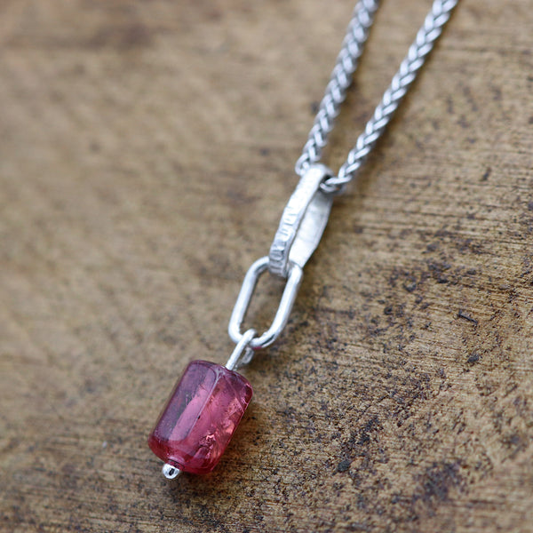Pink Tourmaline Bead Pendant