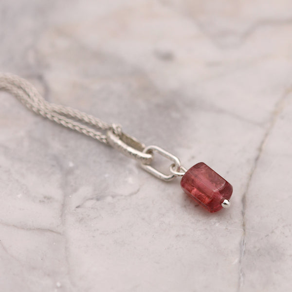 Pink Tourmaline Bead Pendant