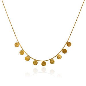 Gold Paillette Short Necklace