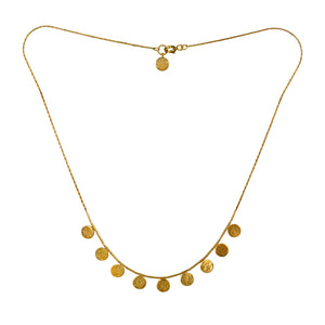 Gold Paillette Short Necklace