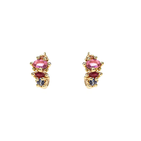 Sapphire And Ruby Harlequin Hoops