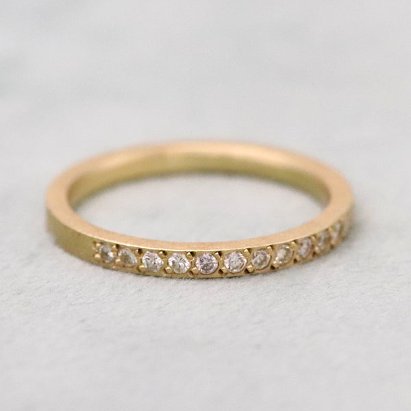 Yellow Diamond Half Eternity Ring