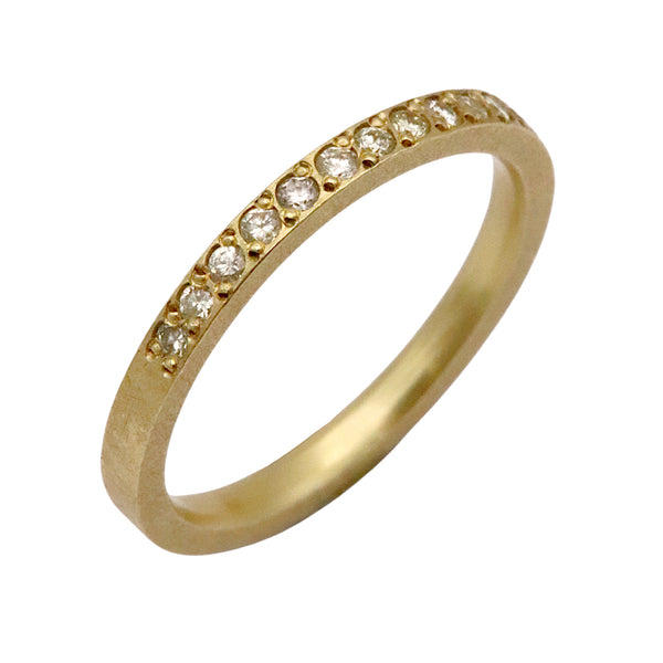 Yellow Diamond Half Eternity Ring