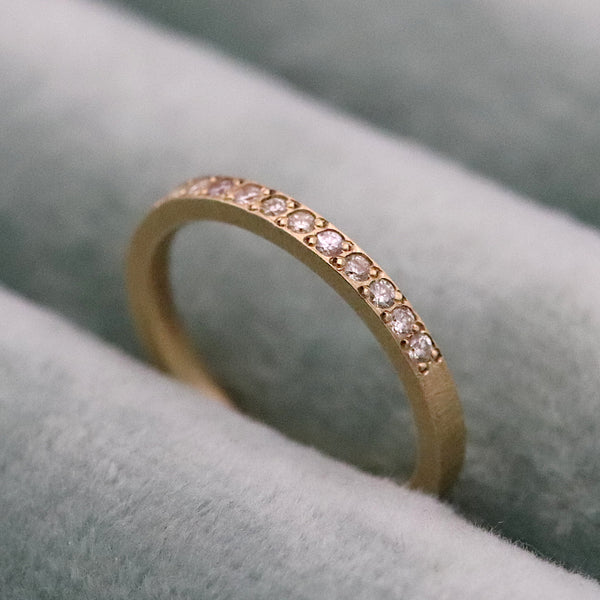 Yellow Diamond Half Eternity Ring