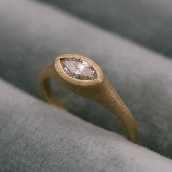Lemon Yellow Diamond Signet Ring