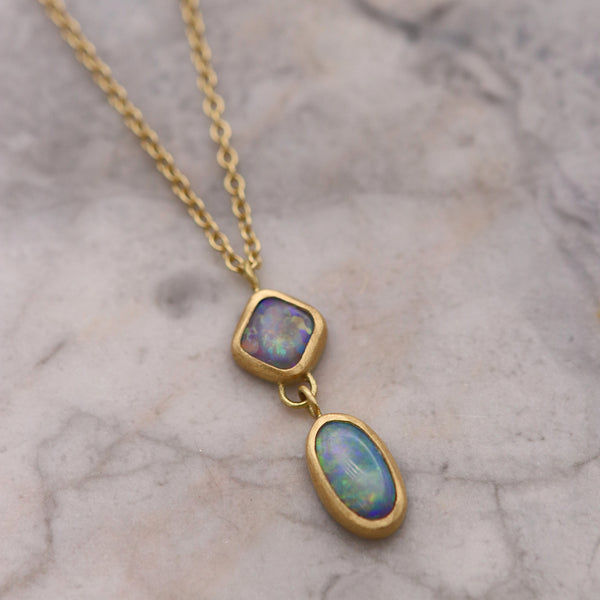Double Australian Opal Necklace