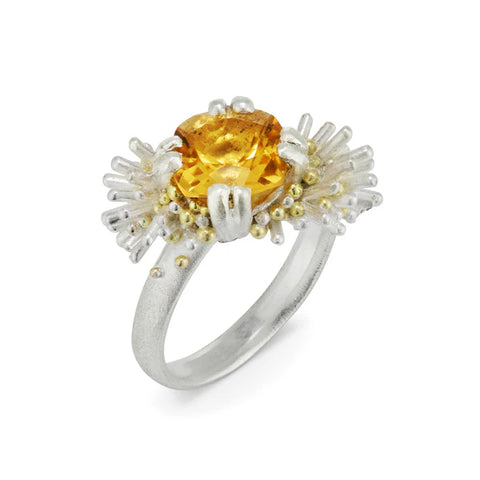 Reef Urchin Citrine Cocktail Ring