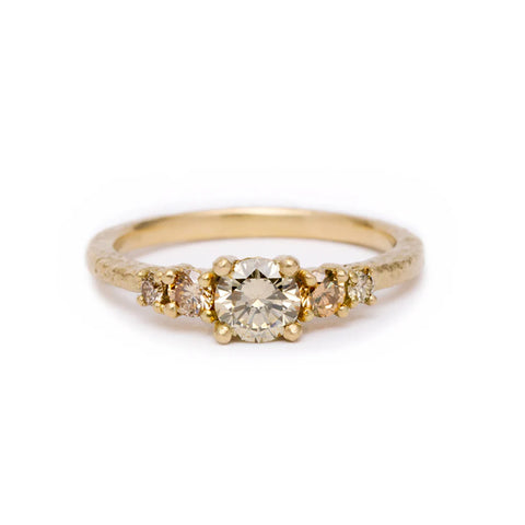 Champagne Diamond Remember Ring