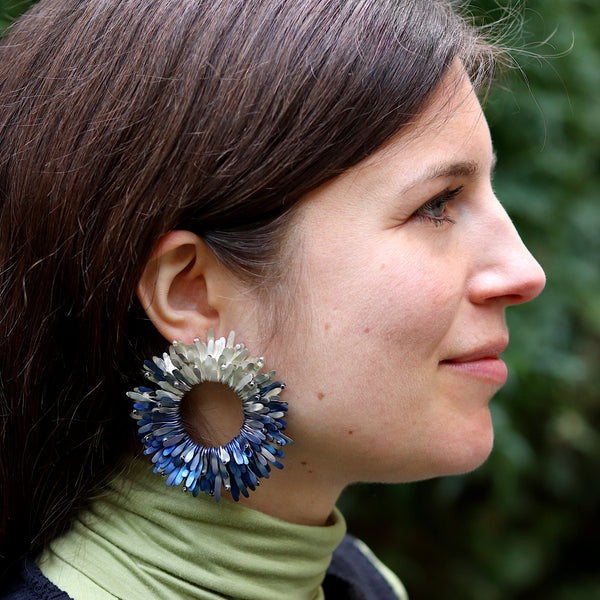 DUALITY Award Winning Blue Moon Earrings by Roxanne Gilbert