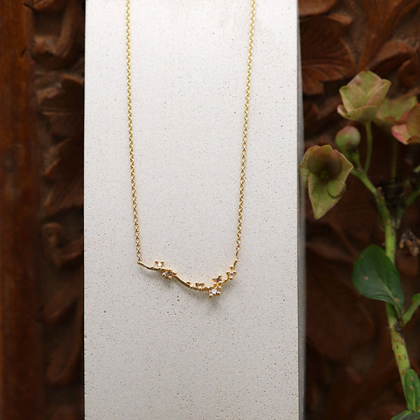 Diamond Encrusted Asymmetric Bar Necklace