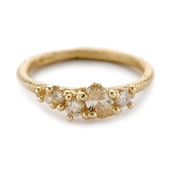Mixed Diamond Asymmetric Ring With Granules