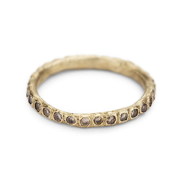 Champagne Diamond Beaded Eternity Band