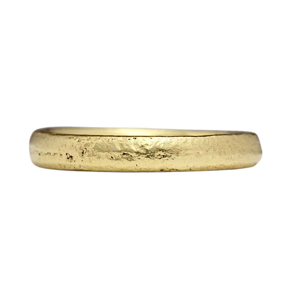 18ct Yellow Gold 3mm Comfort Sandcast Wedding Ring