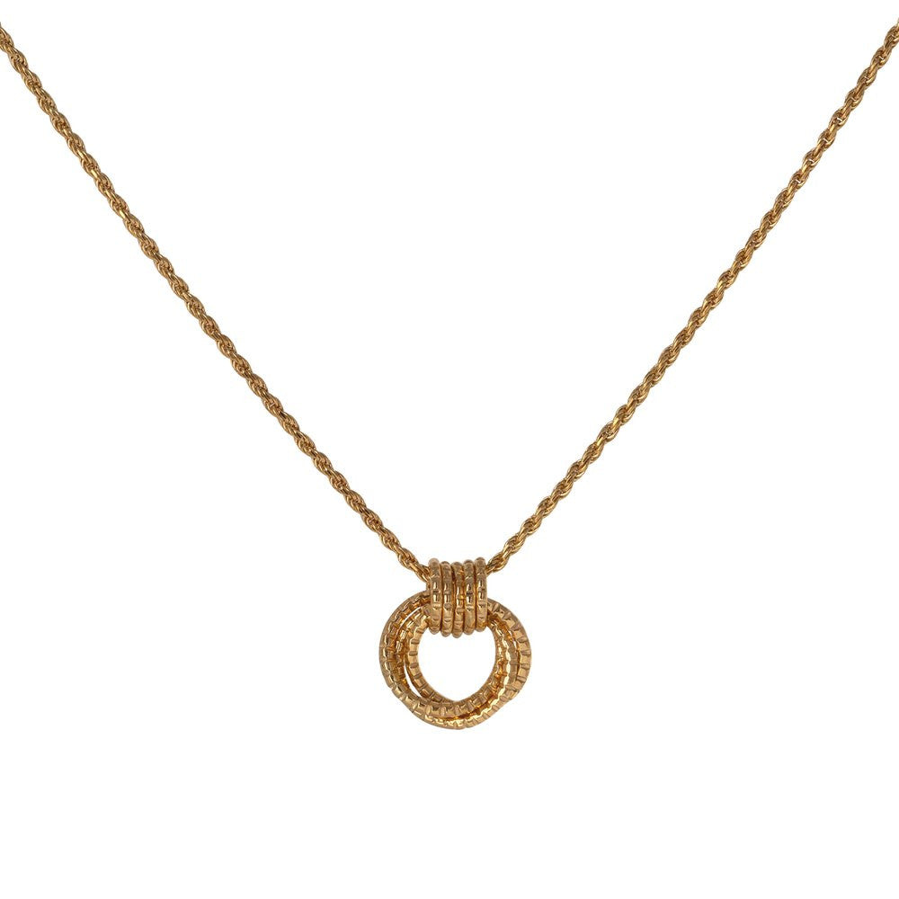 Gold Serpentine Triple Loop Pendant